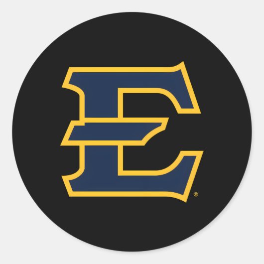 East Tennessee State Buccaneers Icon Ronde Sticker (Voorkant)