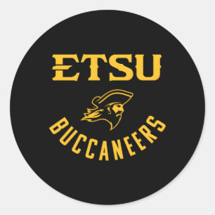 East Tennessee State Etsu Buccaneers Large One Col Ronde Sticker