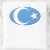 East Turkestan Ovale Sticker (Tas)