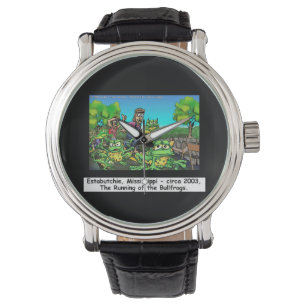 Eastabutchie Ms hardlopen van stierkikkers Grappig Horloge