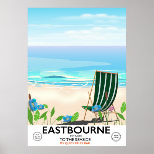 Eastbourne Beach East Sussex reisposter Poster