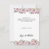 Easter Baby Shower Bedankkaart (Achterkant)