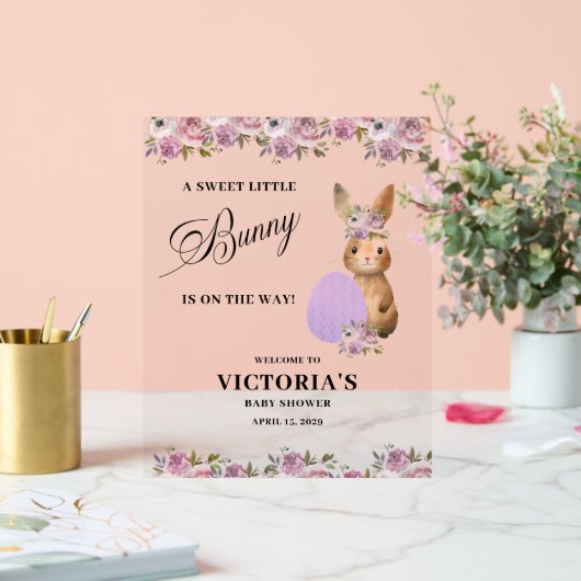 Easter Baby Shower Welcome (Mariage)