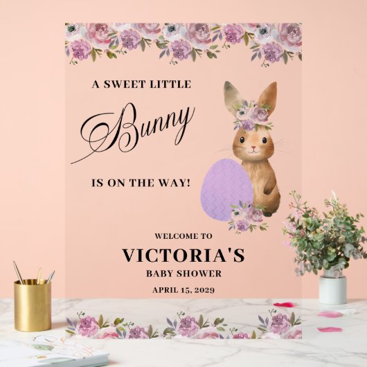 Easter Baby Shower Welcome (Mariage)