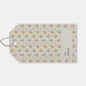 Easter Basket & Spring Floral Pattern Cadeaulabel (Achterkant Horizontaal)