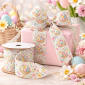 Easter Basket & Spring Floral Pattern Lint