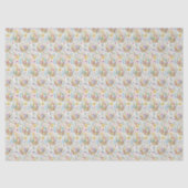 Easter Basket & Spring Floral Pattern Tissuepapier (Voorkant)