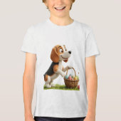 easter beagle Tri-Blend shirt (Voorkant)