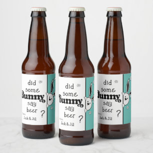 Easter Beer Label, heeft Bunny bier gezegd? Bier Etiket