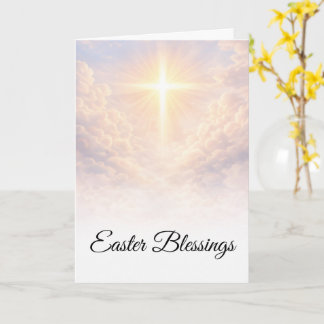 Easter Blessings Christian Cross Sunrise Greeting  Kaart