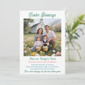 Easter Blessings  Personalized Photo Template Feestdagenkaart (Staand voorkant)