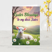 Easter Blessings Sister Card Kaart (Gele Bloem)