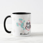 Easter Blue Bunny Personalized Mug (Gauche)