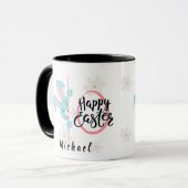 Easter Blue Bunny Personalized Mug Mok (Voorkant links)