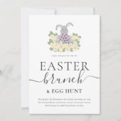 Easter Brunch and Egg Hunt Cute Bunny Invitation (Devant)