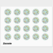 Easter Brunch & Egg Hunt Green Gingham Ronde Sticker (Vel)