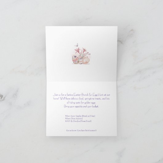 Easter Brunch & Egg Hunt Invitation (Binnen)