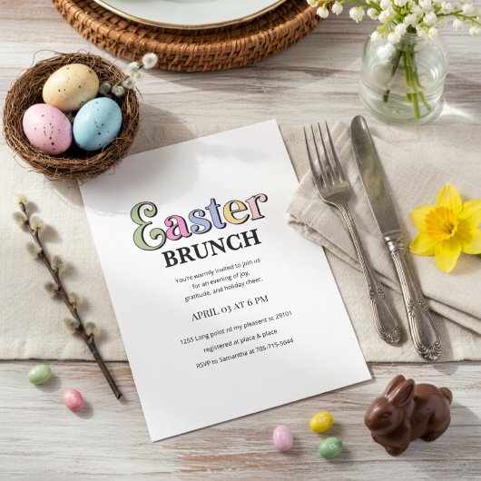 Easter Brunch Invitation | Modern Elegant Spring