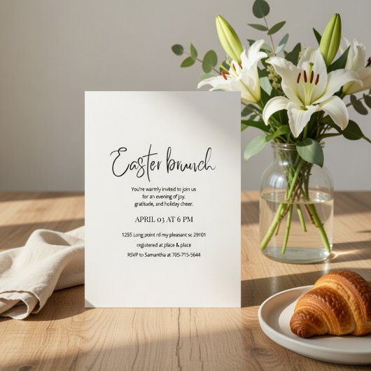 Easter Brunch Invitation | Modern Elegant Spring