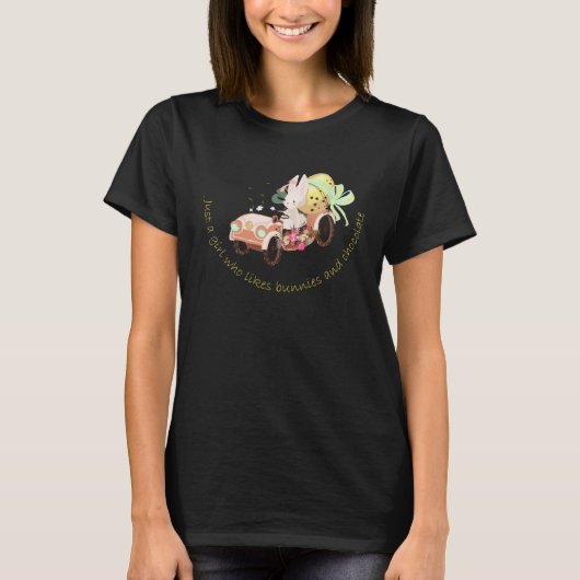 Easter Bunnies and Chocolate Forsythia Easter Flow T-shirt (Voorkant)