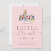 Easter Bunny and Wildflowers Egg Hunt and Brunch Kaart (Voorkant)