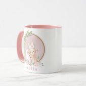 Easter Bunny at Garden Personalized Mug Mok (Voorkant links)