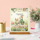  Easter Bunny & Chick Acrylic Welcome Sign (Mariage)