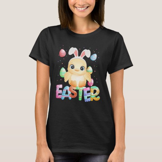 Easter Bunny Chick Easter Chicken T-shirt (Voorkant)
