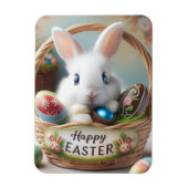 Easter bunny chocolate egg magneet (Verticaal)