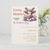 Easter Bunny Cow Invitation | Kid easter party (Debout devant)