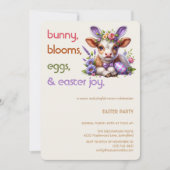 Easter Bunny Cow Invitation | Kid easter party (Devant)