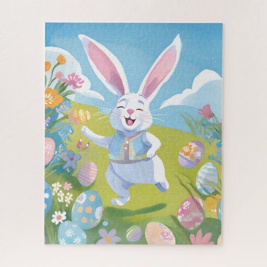 Easter Bunny | Cute Easter Pastel Wildflower Legpuzzel (Verticaal)