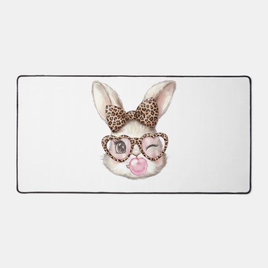 Easter Bunny Cute Glasses Leopard Bunny Rabbit Eas (Recto)