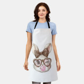 Easter Bunny Cute Glasses Leopard Bunny Rabbit Eas Schort (Gedragen)