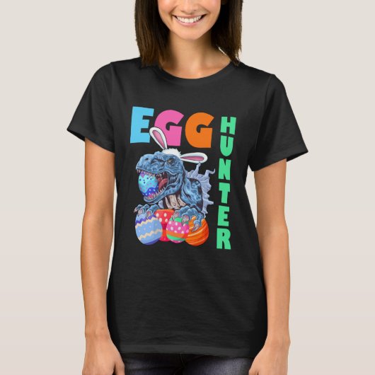 Easter Bunny Dinosaur T Rex Children's Egg Hunt Ea T-shirt (Voorkant)
