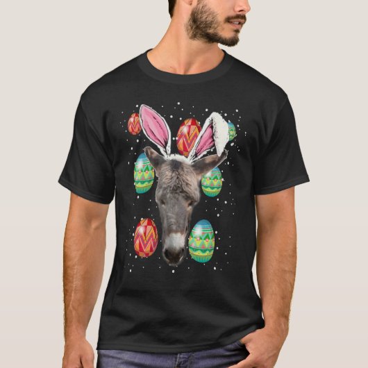Easter Bunny Donkey Funny Farmer Easter Donkey T-shirt (Voorkant)