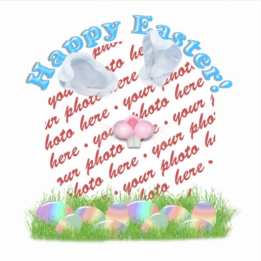 Easter Bunny (Ears & Nose Adjustable) Photo Frame Sticker (Voorkant)