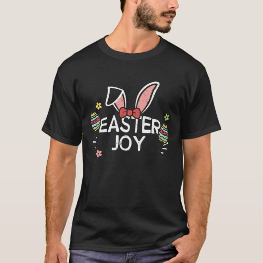 Easter Bunny Easter joy  Easter Sayings T-shirt (Voorkant)