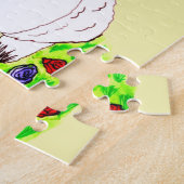 EASTER BUNNY ET FLEURS puzzle (Côté)