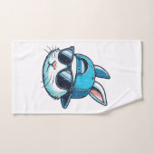 Easter Bunny Face Baseball Cap Sunglasses Rabbit B (Serviette à main)