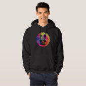 Easter Bunny Face Easter Rabbit cool Easter Bunnie Hoodie (Voorkant volledig)