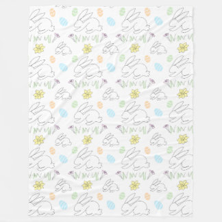Easter Bunny Fleece Blanket Deken