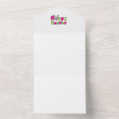 Easter Bunny Happy Easter Eggs All In One Uitnodiging (Binnen)