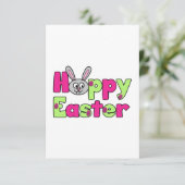 Easter Bunny Happy Easter Eggs Bedankkaart (Staand voorkant)