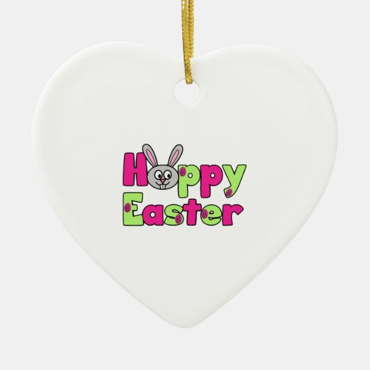 Easter Bunny Happy Easter Eggs Keramisch Ornament (Voorkant)