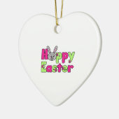 Easter Bunny Happy Easter Eggs Keramisch Ornament (Links)