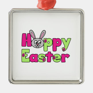 Easter Bunny Happy Easter Eggs Metalen Ornament