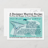 Easter Bunny Hop Martini Recept Briefkaart (Voorkant / Achterkant)