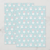 Easter Bunny Invitation Card Kaart (Voorkant / Achterkant)