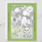 Easter Bunny Letter & Coloring Page - Funky Meadow (Achterkant)